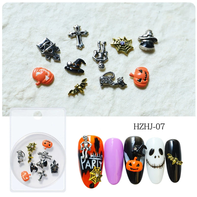 CHS035 Snowflake Christmas Halloween Ornaments Nail Art Decorations Nail Art Mixed Alloy Christmas Series Nail Art Accessories