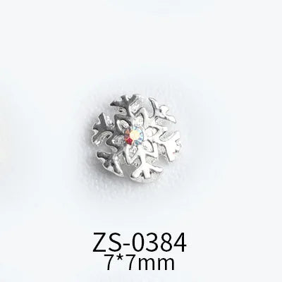 CHS018  Wholesale Christmas Snowflake series AB diamond white diamond nail jewelry