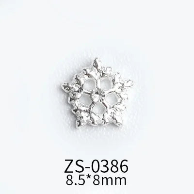 CHS018  Wholesale Christmas Snowflake series AB diamond white diamond nail jewelry