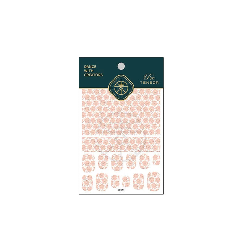 CHS028  High quality 5D nail stickers Christmas flowers nail stickers decorations simple flower lines 3d
