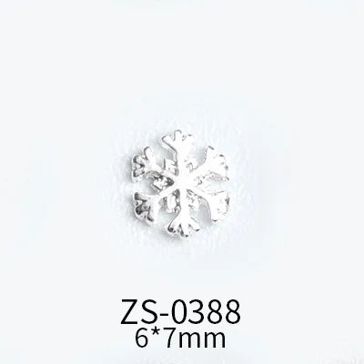 CHS018  Wholesale Christmas Snowflake series AB diamond white diamond nail jewelry