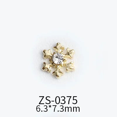 CHS018  Wholesale Christmas Snowflake series AB diamond white diamond nail jewelry