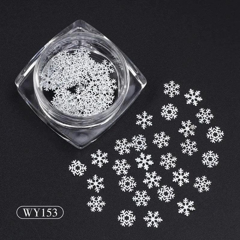 CHS007  Christmas Manicure Skull Patch 3D DIY Hollow Metal Nail Stud Art Deco Gold Rivet Manicure Nail Art Decoration