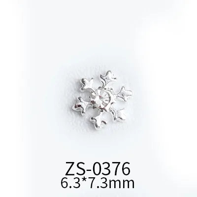CHS018  Wholesale Christmas Snowflake series AB diamond white diamond nail jewelry