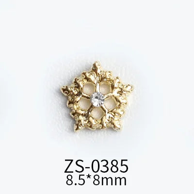 CHS018  Wholesale Christmas Snowflake series AB diamond white diamond nail jewelry