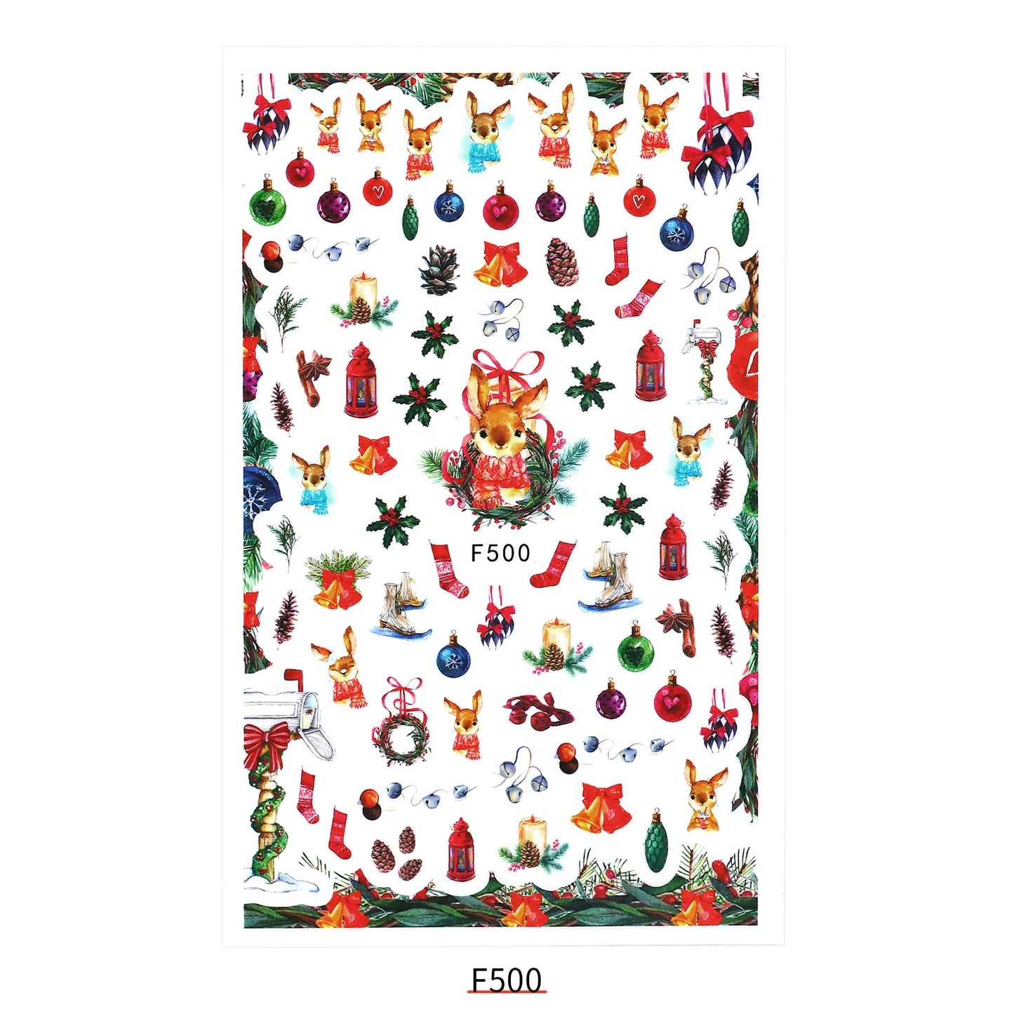 CHS017 New Halloween Nail Sticker Christmas Santa Nail Art 3D Sticker