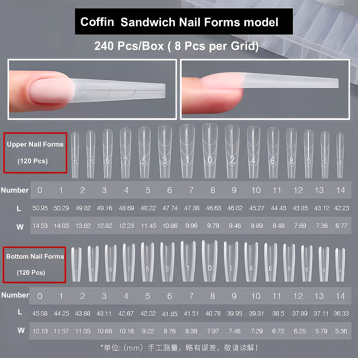 NEW ARRIVAL Sandwich Dual Nail Forms for Manicure Nail Extension Coffin Almond Dual Nail Forms for Home DIY