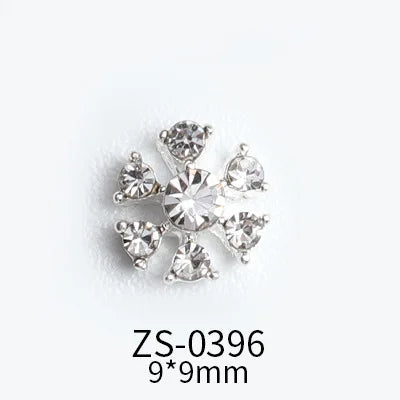 CHS018  Wholesale Christmas Snowflake series AB diamond white diamond nail jewelry