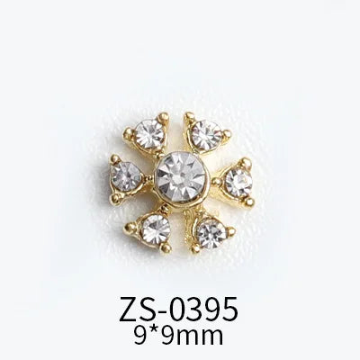CHS018  Wholesale Christmas Snowflake series AB diamond white diamond nail jewelry