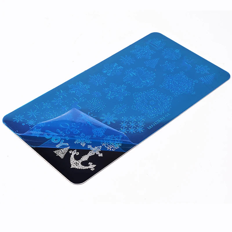 CHS003  6*12cm Christmas XMAS Theme Nail Art Stamping Template Plates Manicure Nail Tools