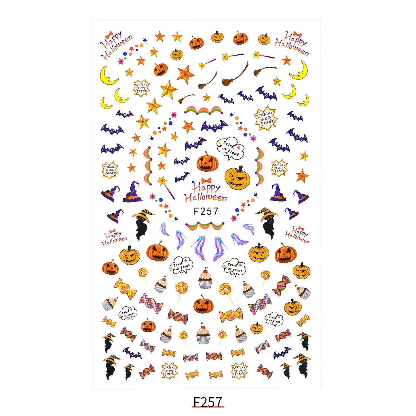 CHS017 New Halloween Nail Sticker Christmas Santa Nail Art 3D Sticker