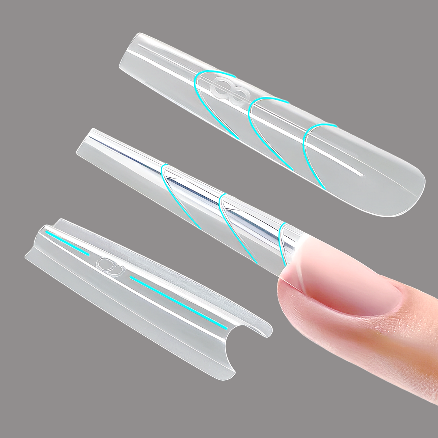 NEW ARRIVAL Sandwich Dual Nail Forms for Manicure Nail Extension Coffin Almond Dual Nail Forms for Home DIY