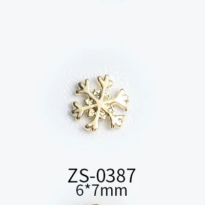 CHS018  Wholesale Christmas Snowflake series AB diamond white diamond nail jewelry