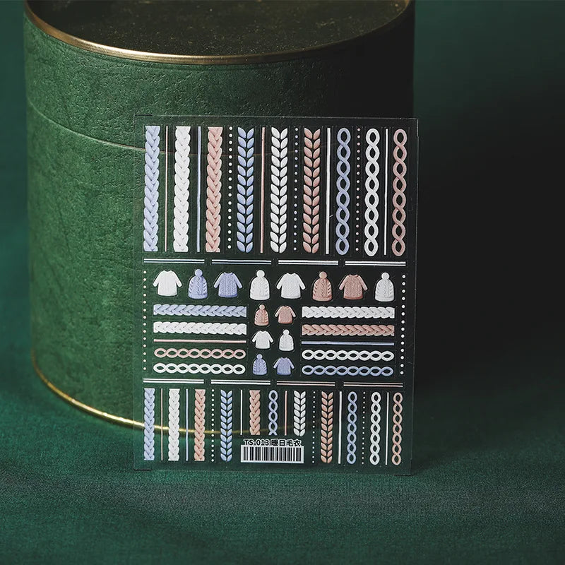 CHS028  High quality 5D nail stickers Christmas flowers nail stickers decorations simple flower lines 3d