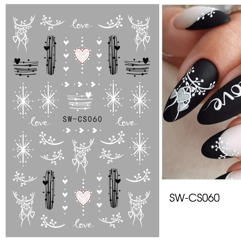 VAL002 Valentine's Day Nail Art Stickers Wholesale Cross-Border Valentine's Day Love Balloon Gift Nail Decals