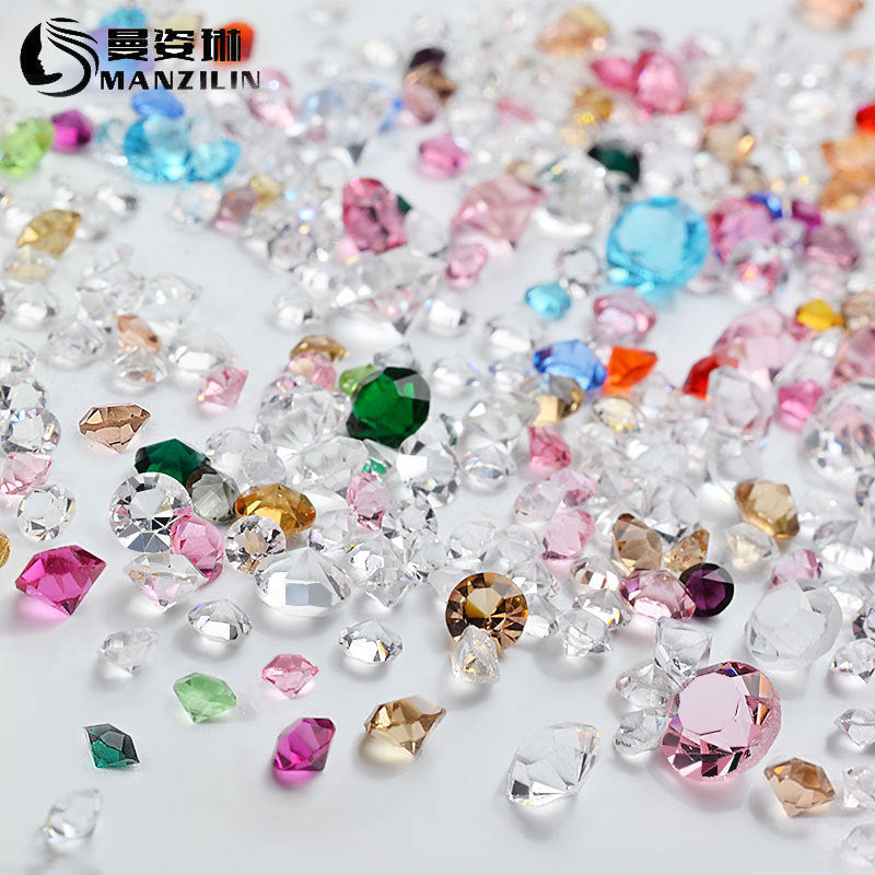 FDMD014 Nail Art Jewelry Mixed, Glass Micro-Drilled Rhinestones Loose Diamonds Transparent AB Jewelry Wholesale 10g