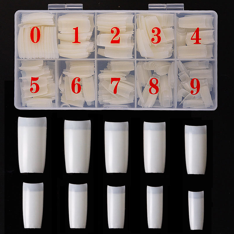 FTMA009 Nail Art 500 Pieces/Box French Nails Half Nails Full Nails Natural Transparent