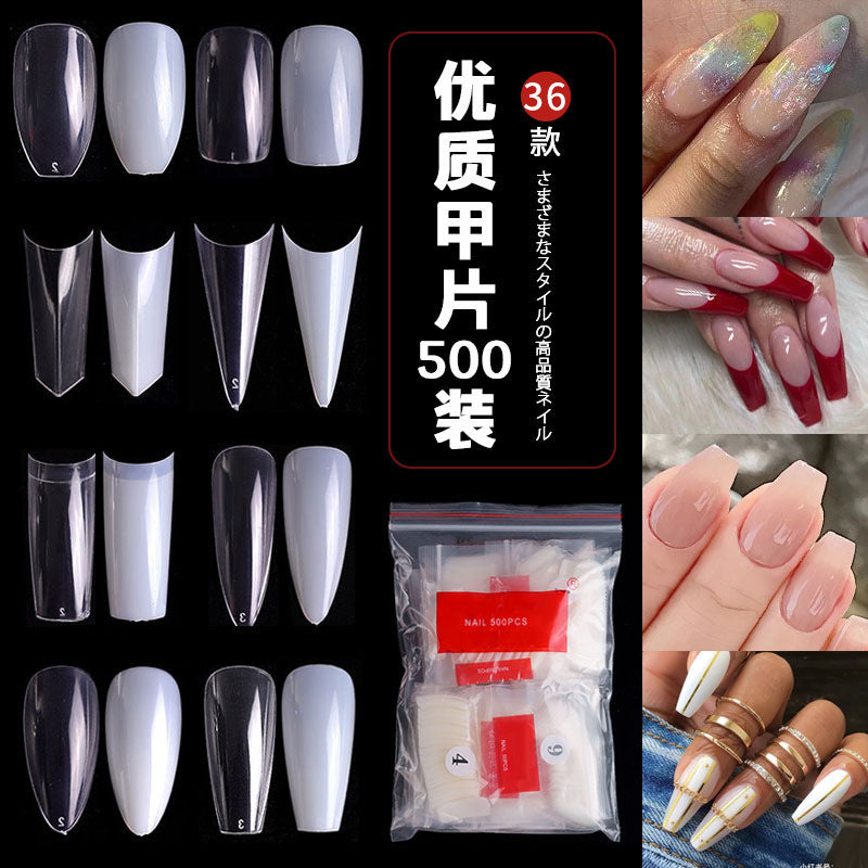 FTMC001 Manicure nails, French tip nails, full and half nails, ballet nails, fake nails