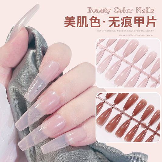 FTMA005 Cross-border exclusively for manicures, colored nails, wearable nails, seamless nails, ballet nails, glossy nail patches, 240 pieces