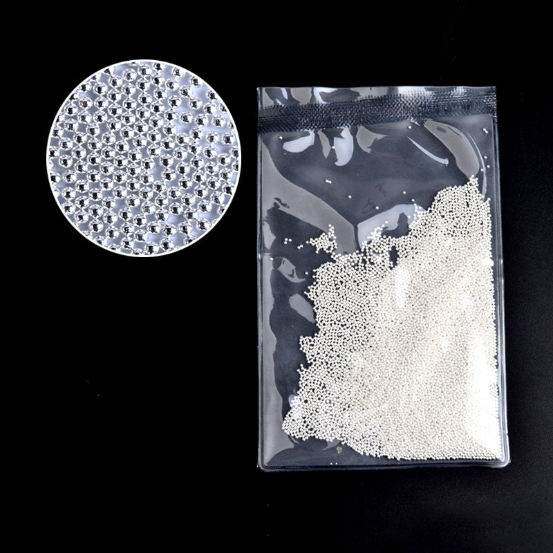 FDMC028 Nail accessories, small steel ball plating, metal accessories, gold and silver microbeads 50g bag