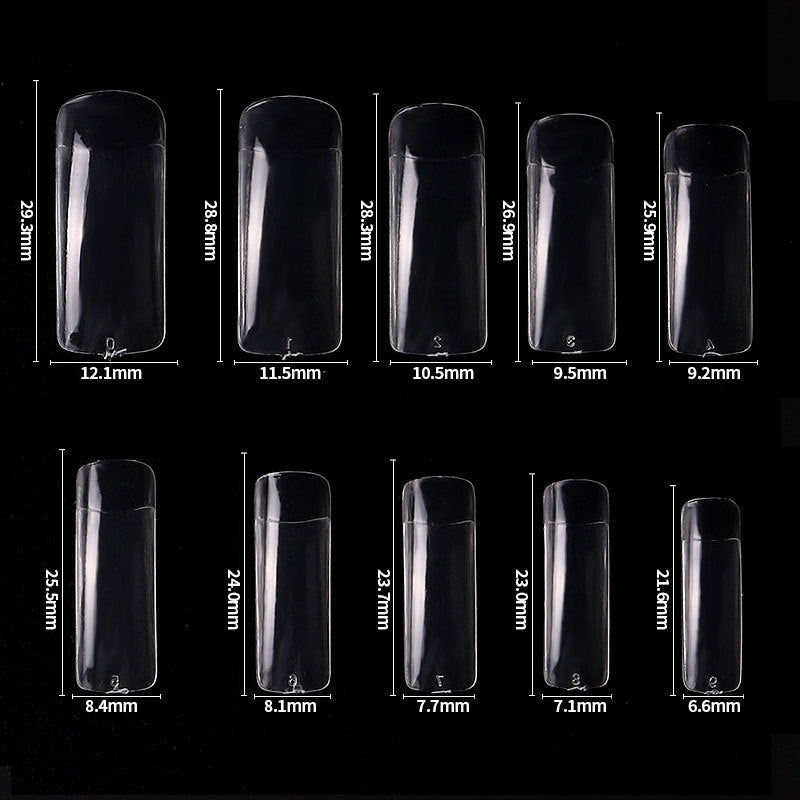 FTMA009 Nail Art 500 Pieces/Box French Nails Half Nails Full Nails Natural Transparent