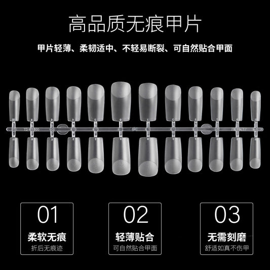 FTMA002 Thin Nails Free Grinding Trapezium Water Drops Almond Scrub Full Paste Half Paste Extend Nail Shop Available 240pcs