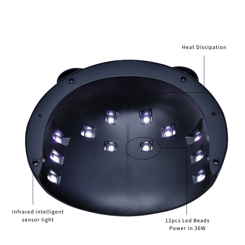 FNL014 Panda nail lamp, 36w dual light source LED nail lamp, creative nail lamp uvled nail curing lamp