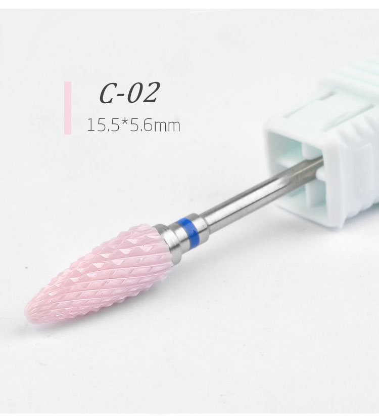FMT003 New Ceramic Pink Nail Drill Bits Electric Nail Grinder Tool