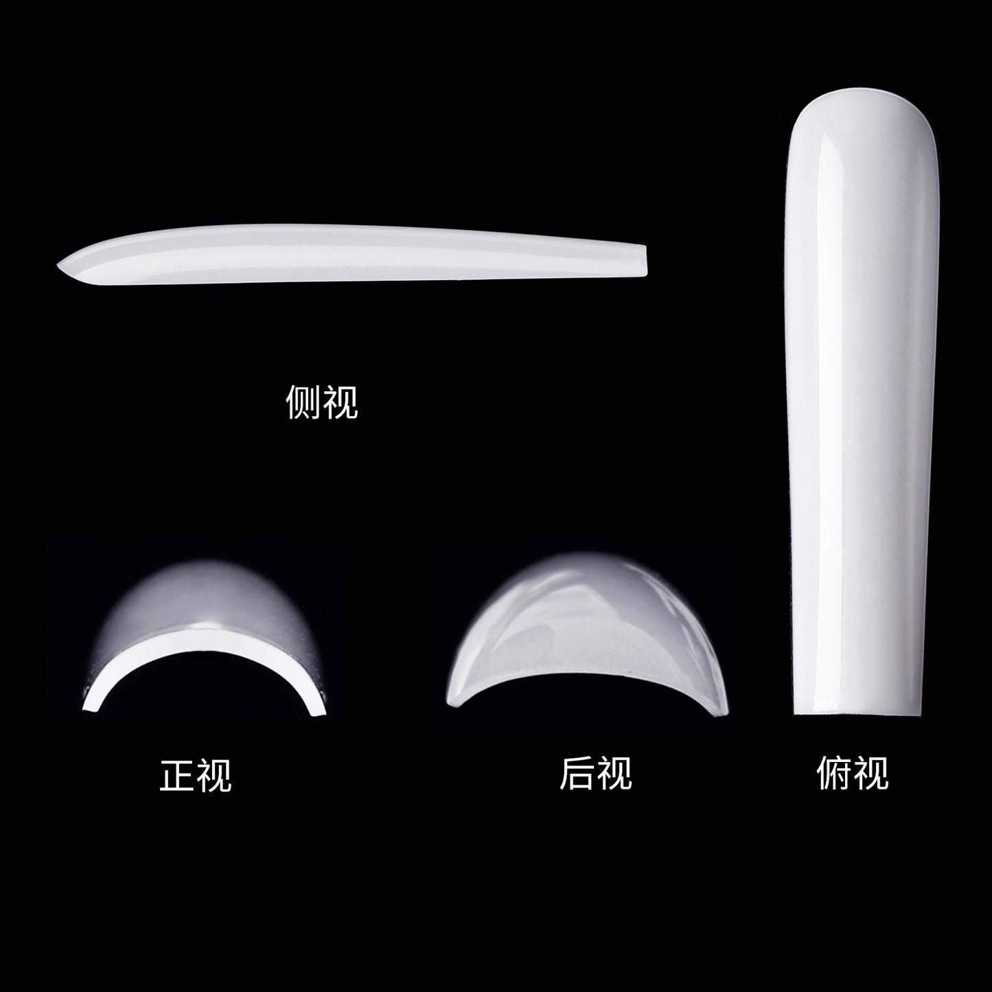 FTMC002 New super long ballet, fake nail, full stick, long ballet fake nail, coffin nail, trapezoid, transparent nail