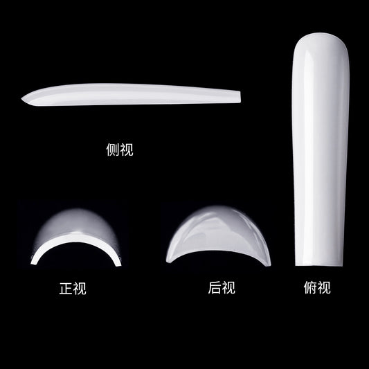 FTMC002 New super long ballet, fake nail, full stick, long ballet fake nail, coffin nail, trapezoid, transparent nail
