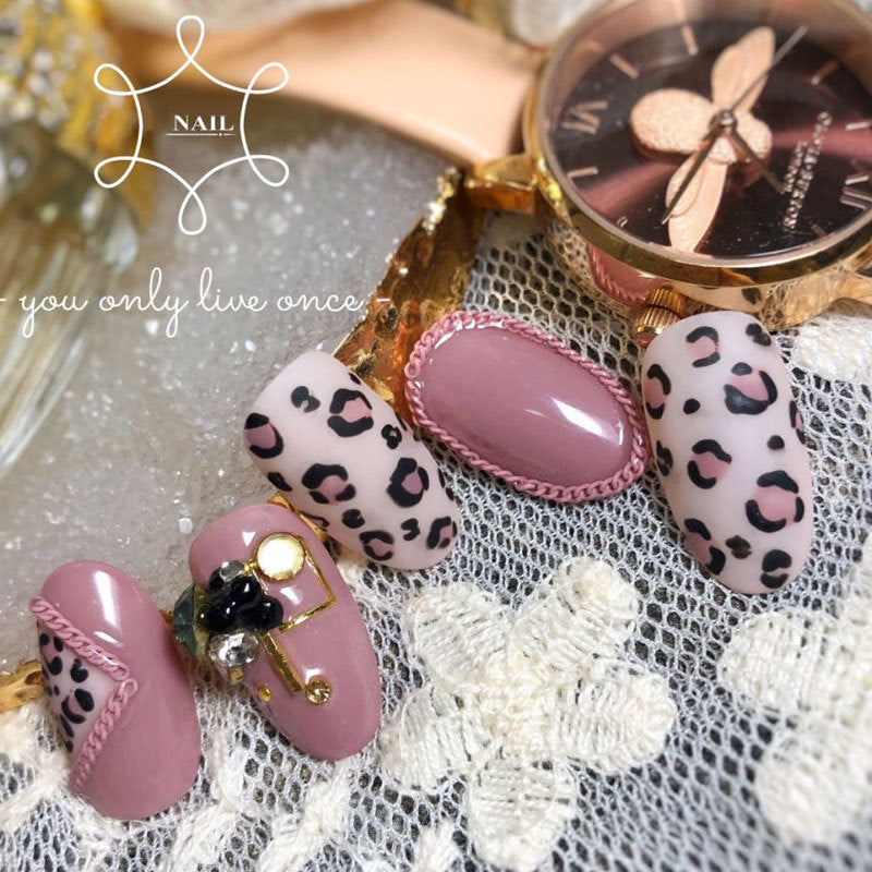 FDMD010 Nail Art Color Chains, Superfine Zipper Nail Decorations, Nail Art Decoration Chains Metal Chains 12 Colors