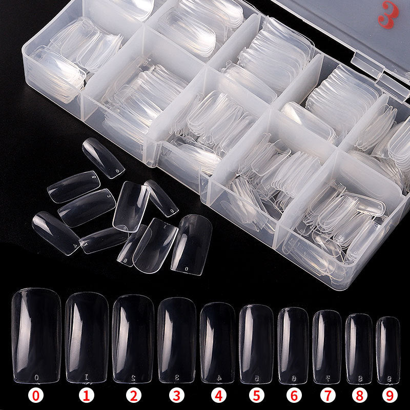 FTMA009 Nail Art 500 Pieces/Box French Nails Half Nails Full Nails Natural Transparent