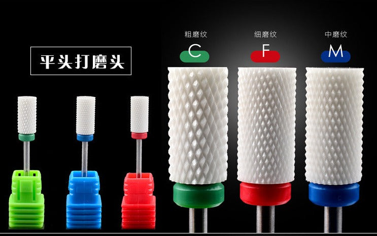 FMT006 Ceramic Drill Bits Single Bullet Type Electric Nail Grinder Tool 12 Models