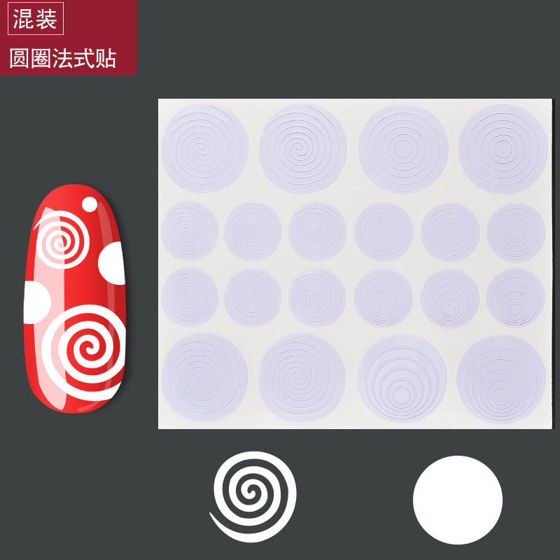 FSMB018 Nail stickers, manicure French nail stickers, smile stickers French nails, 12 mixed sets