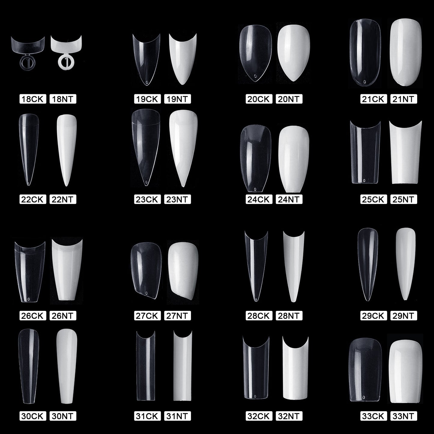 FTMC001 Manicure nails, French tip nails, full and half nails, ballet nails, fake nails