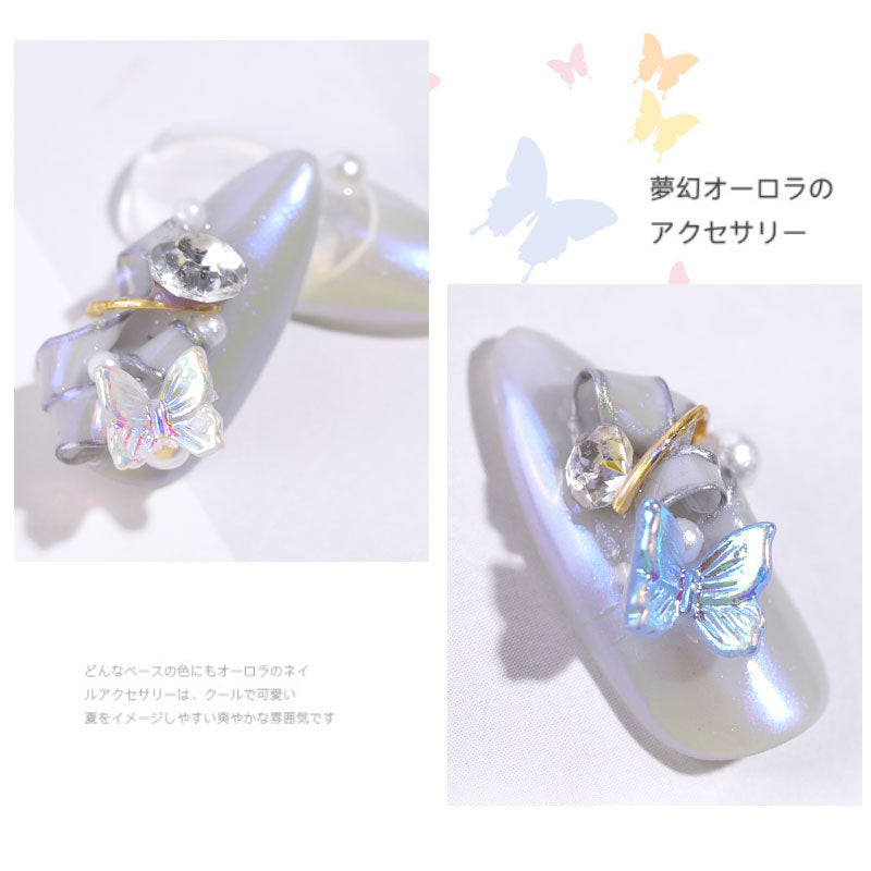 FDMC006 Three-dimensional light color magic butterfly bear, new DIY nail jewelry