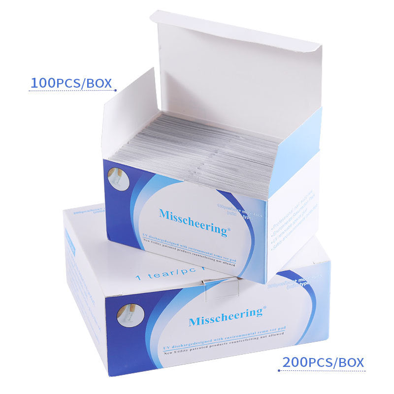 FGMA003 Nail Art Supplies, Nail Removal Kit 200 Pieces, English Version Nail Art Removal Towel