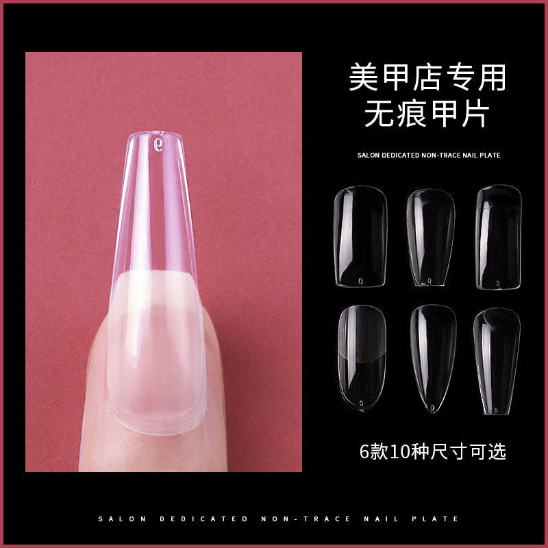 FTMA001 New Nail Art Patch Ultra-thin No Trace Finished Detachable Transparent Full Paste Extended Fake Nails 100pcs Box