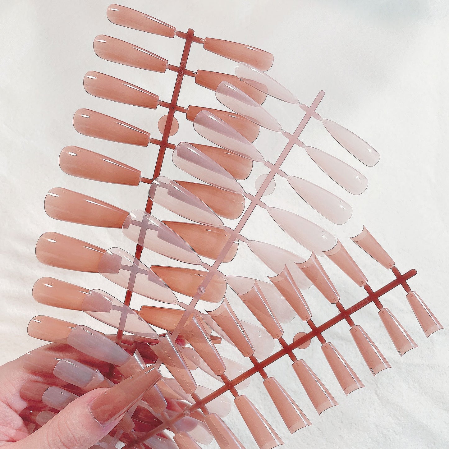 FTMA005 Cross-border exclusively for manicures, colored nails, wearable nails, seamless nails, ballet nails, glossy nail patches, 240 pieces