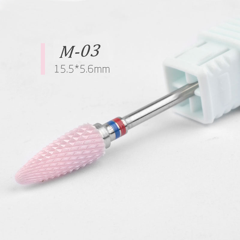 FMT003 New Ceramic Pink Nail Drill Bits Electric Nail Grinder Tool