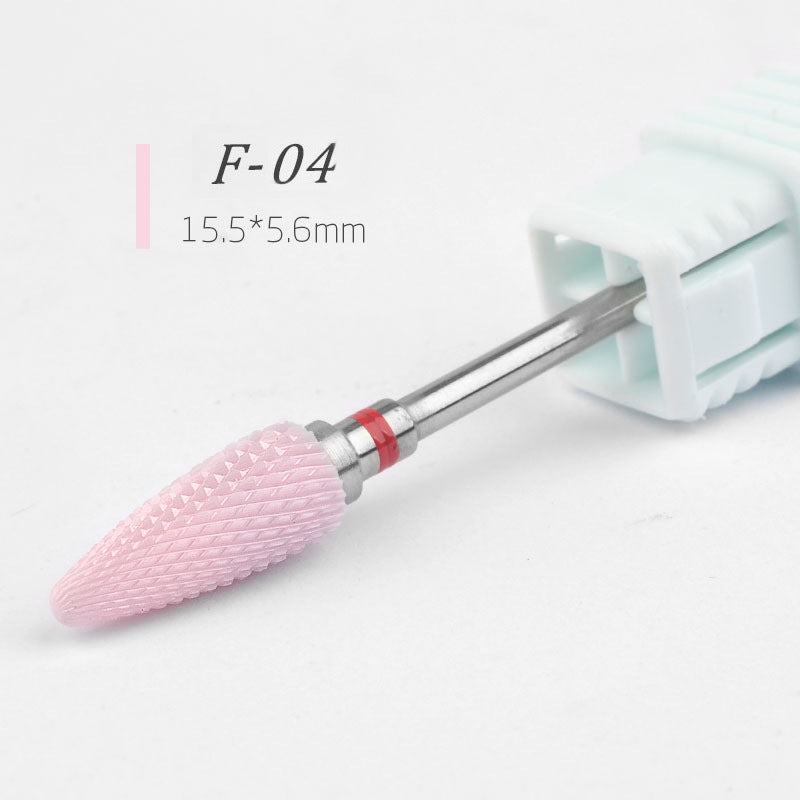 FMT003 New Ceramic Pink Nail Drill Bits Electric Nail Grinder Tool