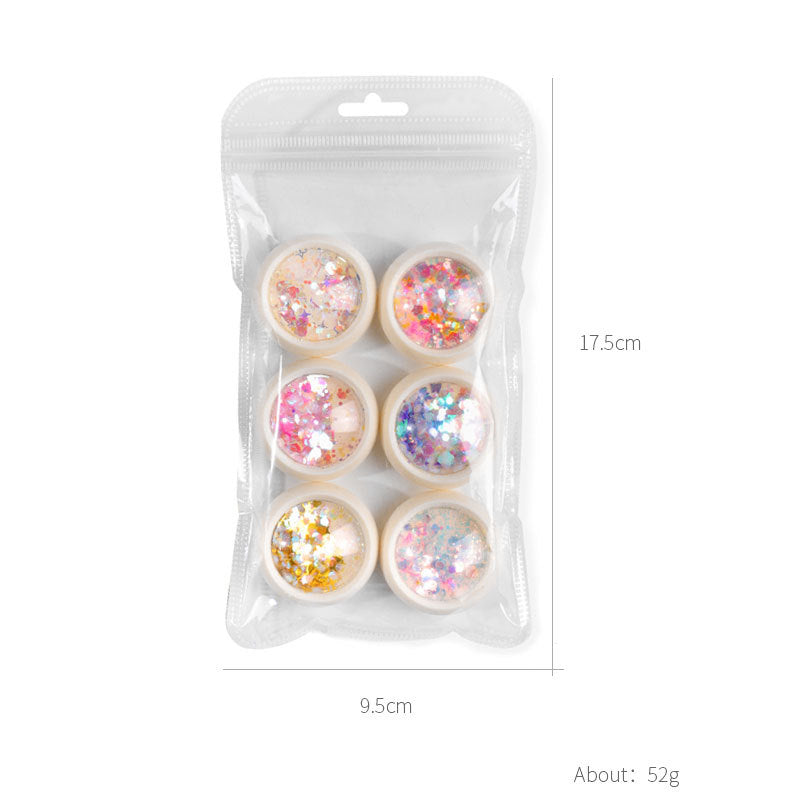 FFMB018 Nail Art Starry Laser Sequins, Irregular Starry Stars, Light Symphony Laser Sequins, Color-changing Set