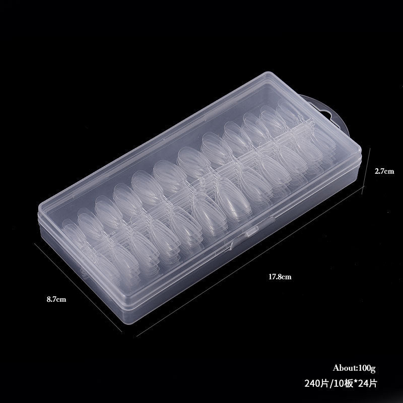 FTMA002 Thin Nails Free Grinding Trapezium Water Drops Almond Scrub Full Paste Half Paste Extend Nail Shop Available 240pcs