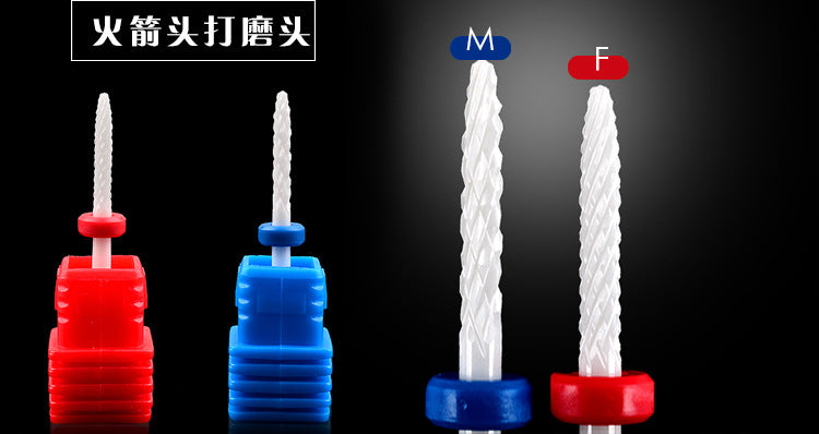 FMT006 Ceramic Drill Bits Single Bullet Type Electric Nail Grinder Tool 12 Models