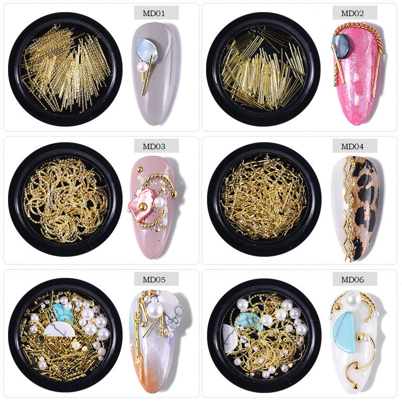 FDMC013 Nail Art Jewelry, Star and Moon Rivet Mix, Metal Mix Box Set, Nail Sequin Jewelry Wholesale