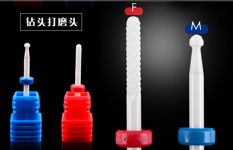 FMT006 Ceramic Drill Bits Single Bullet Type Electric Nail Grinder Tool 12 Models