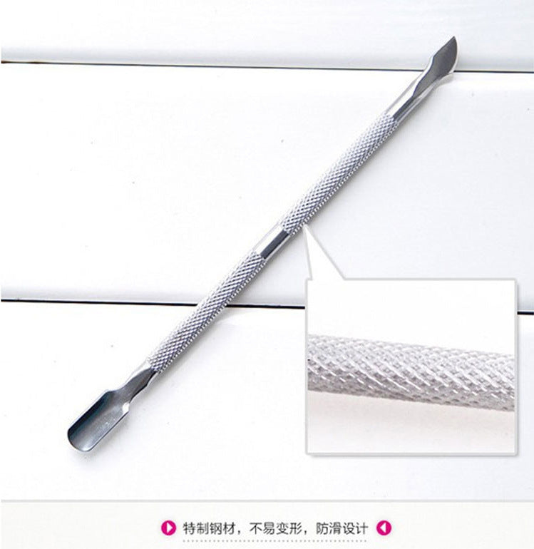 FGMA004 Manicure double dead skin pusher, stainless steel nail remover pusher, manicure care tool