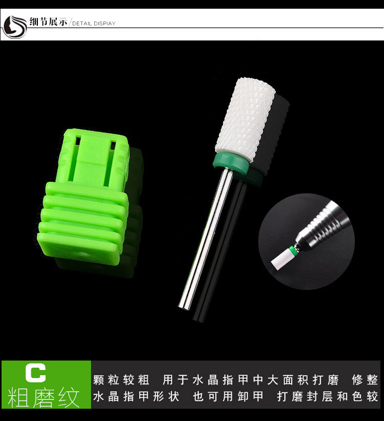 FMT006 Ceramic Drill Bits Single Bullet Type Electric Nail Grinder Tool 12 Models