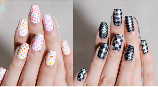 FYMB010 Nail Art Printing Template, DIY Blue Film Nail Printing Nail Polish,Rectangular Steel Plate