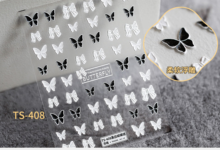 NS5D001 New Summer Nail Leave 5D Nail Sticker Adhesive Decal Summer Drinking Fruit Slider Laser Nail Art Decoration Manicure Wrap 3D